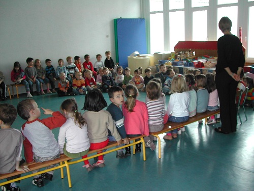 Groupe d'enfants dans l'école maternelle de Weitbruch